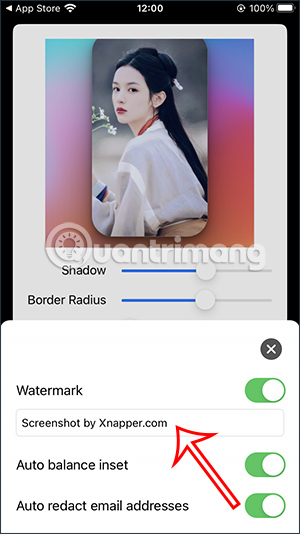 Thay đổi watermark