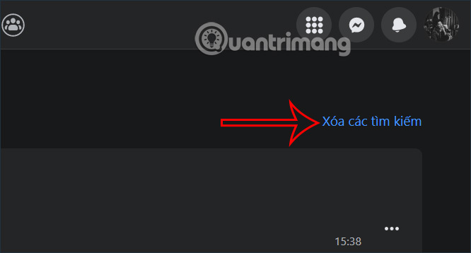 Xóa lịch sử tìm kiếm Facebook PC
