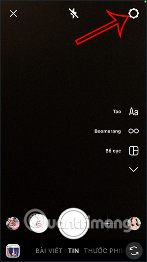Tùy chỉnh camera Instagram