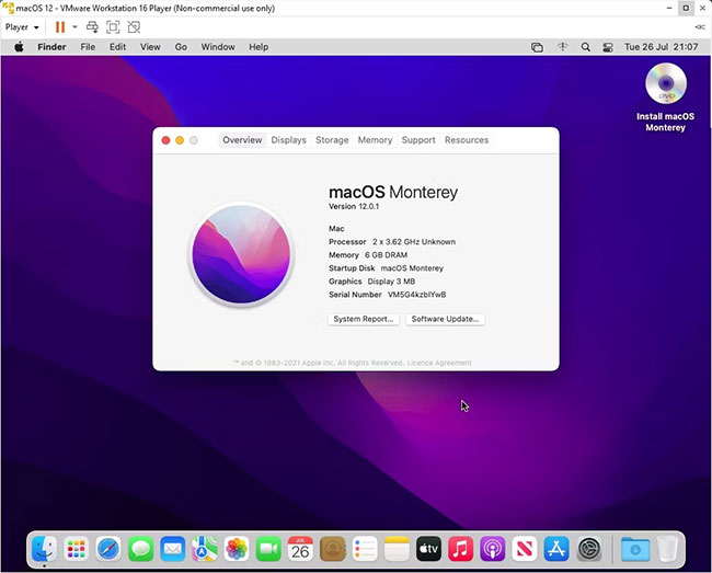 Hệ điều hành macOS chạy trong máy ảo