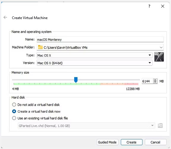 Tạo máy ảo macOS Monterey