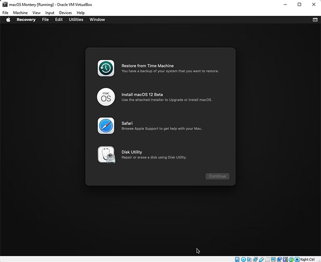 Chọn Disk Utility