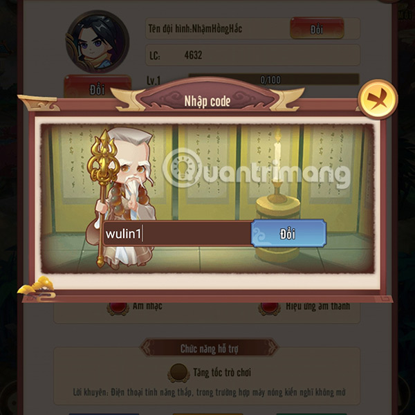 Hướng dẫn nhập code Toàn Dân Võ Quán Gzone