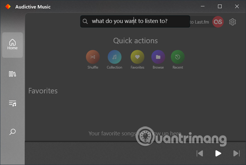 Giao diện ứng dụng Audictive Music