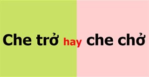 Che trở hay che chở đúng chính tả?