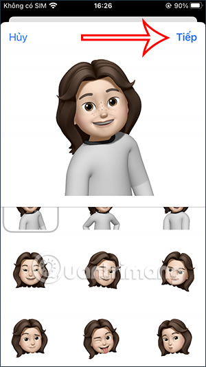 Lưu biểu cảm memoji