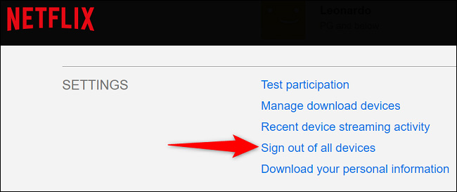 Chọn “Sign Out of All Devices”