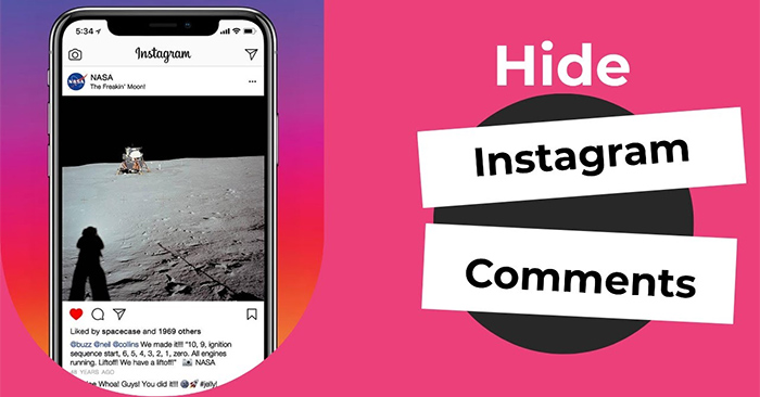 Instructions to hide comments on Instagram