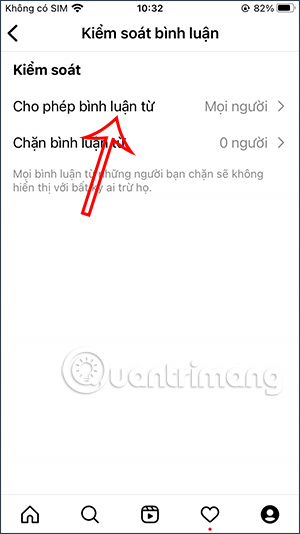 Cho phép bình luận từ ai