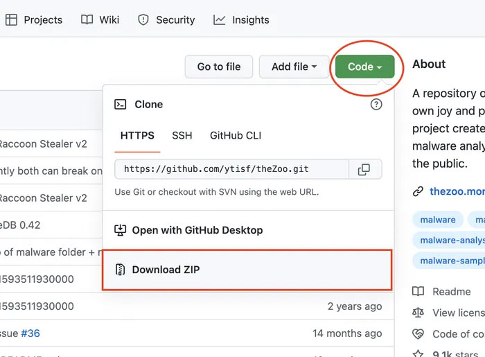 Truy cập theZoo trên GitHub