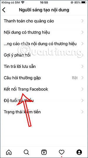 Kết nối Instagram với Fanpage