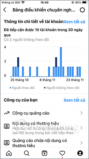 Công cụ quản lý tài khoản Instagram