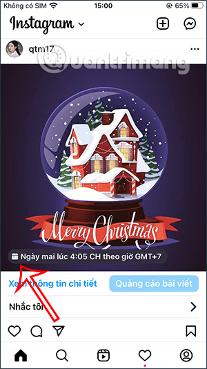 Hiện sự kiện Instagram