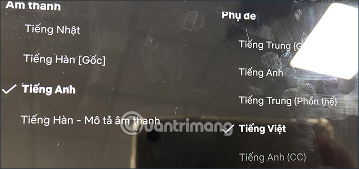 Ngôn ngữ video Netflix