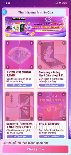 Mảnh ghép phần thưởng MoMo