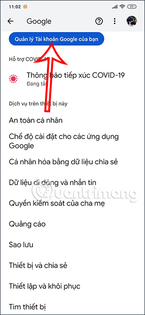 Quản lý dữ liệu Google Android