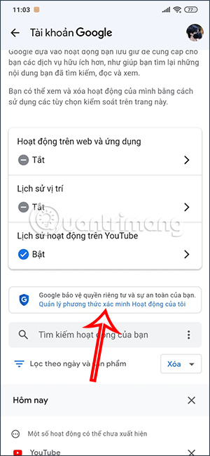 Quản lý bảo mật tài khoản Google