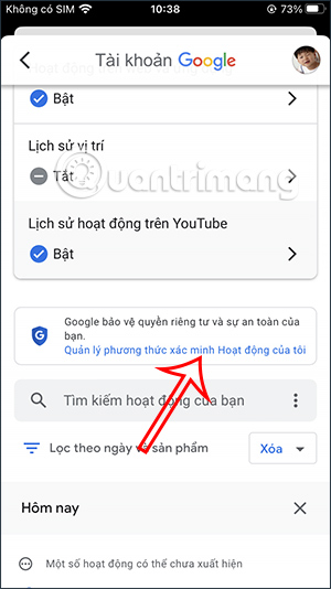 Bảo mật dữ liệu hoạt động trên Google