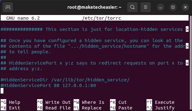 Tạo Tor service ẩn