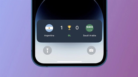 Hướng dẫn theo dõi tỷ số World Cup trên màn hình khóa iPhone