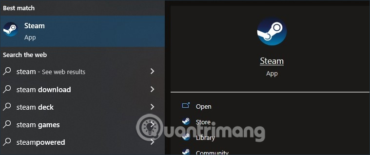 Mở Steam trên máy tính