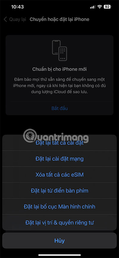 chuyển dữ liệu iphone mới