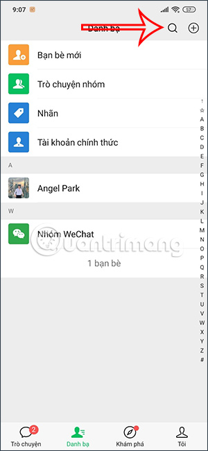 Giao diện WeChat