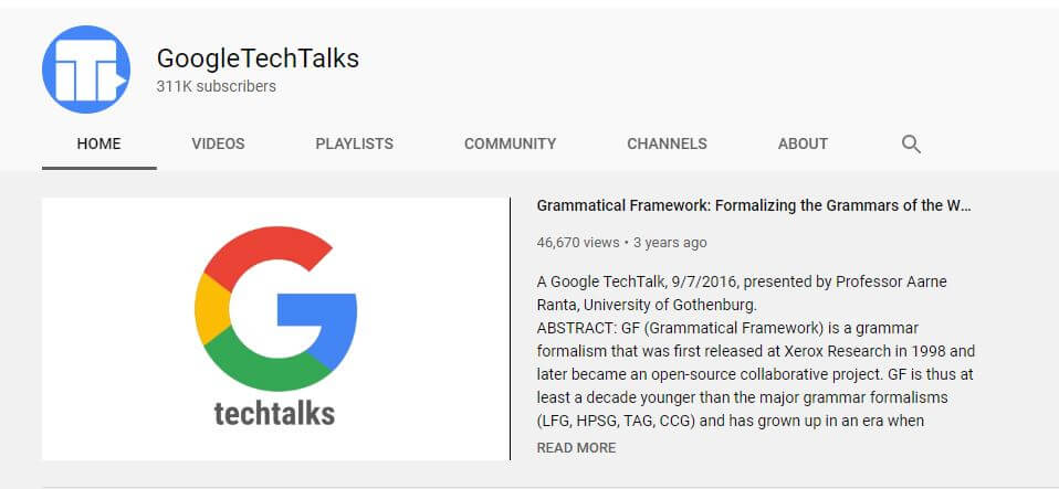 Google Tech Talk