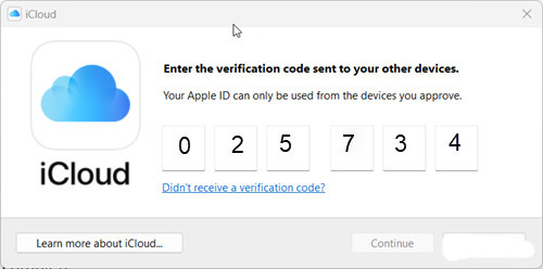 Nhấp vào Continue
