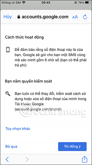 Lưu số điện thoại Gmail
