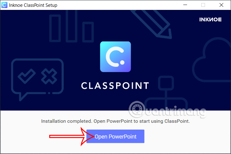 Mở PowerPoint kích hoạt ClassPoint