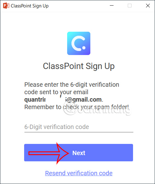 Mã xác minh ClassPoint