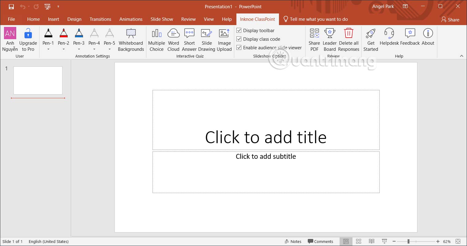Giao diện ClassPoint