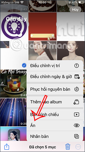 Chọn ẩn nhiều ảnh trên iPhone