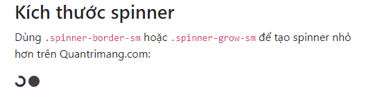 Tùy chỉnh kích thước spinner