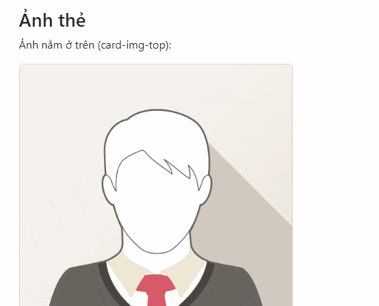 Ảnh thẻ trên và dưới trong Bootstrap 5
