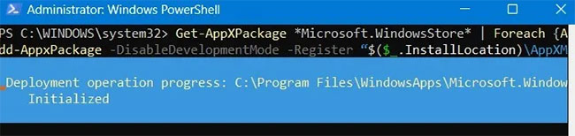 Đăng ký lại ứng dụng Windows Store