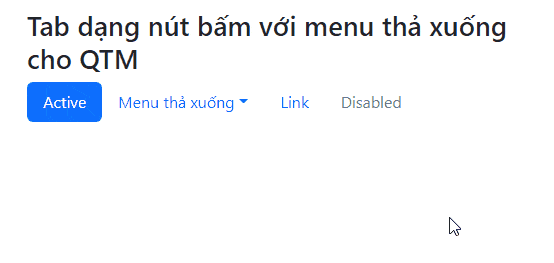 Menu dạng pill kẻm dropdown