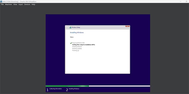 Quá trình cài đặt Windows 11 sẽ bắt đầu