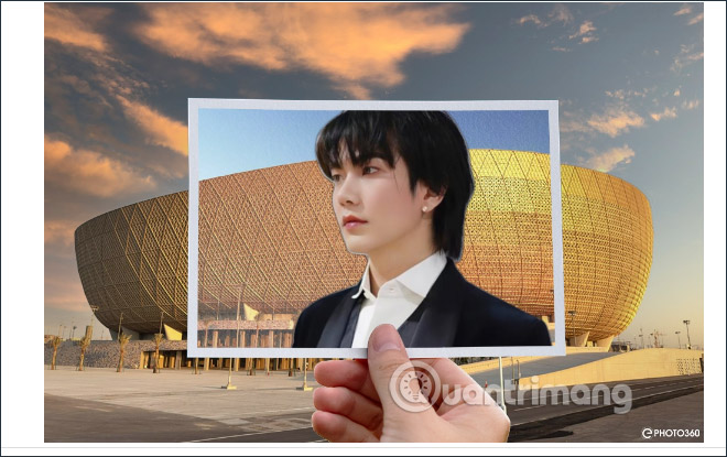 Ảnh ghép sân vận động World Cup Qatar 2022