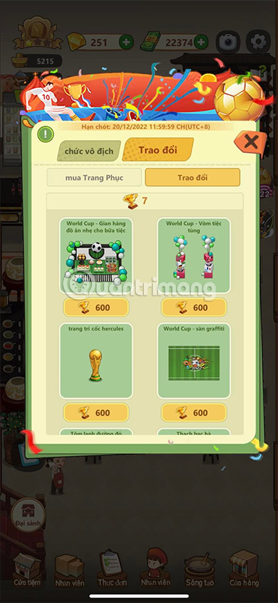 tiem lau duong hanh phuc wc 2022