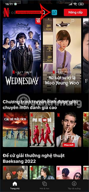 Giao diện Netflix