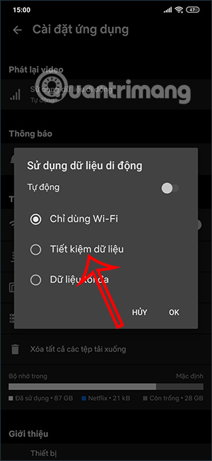 Tiết kiệm dữ liệu trên Netflix