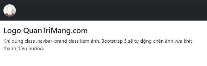 Thanh điều hướng kèm ảnh được tạo bằng Bootstrap