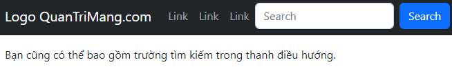 Bootstrap 5 tạo thanh điều hướng kèm trường tìm kiếm