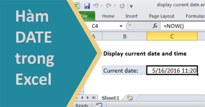 Hàm DATE: Chuyển các số thành định dạng ngày hợp lệ