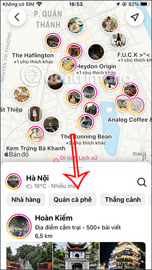 Chọn địa điểm tìm kiếm