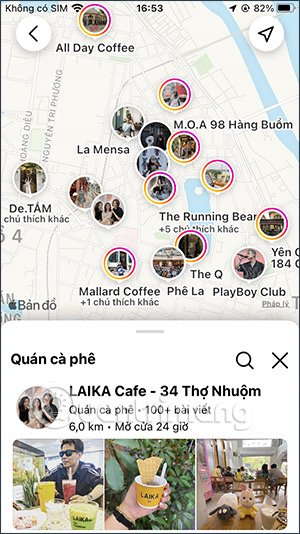 Hiển thị địa điểm
