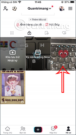 Video nháp TikTok