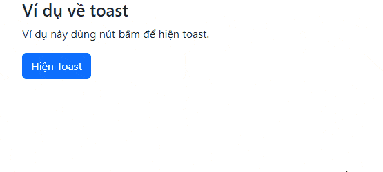 Mở Toast bằng Bootstrap 5